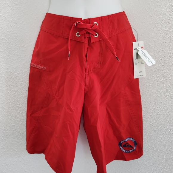 Quiksilver Red Board Shorts - Picture 1 of 5